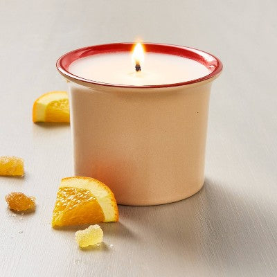 Two-Tone Ceramic Sunkissed Ginger Jar Candle 4.6oz Tan/Red - Hearth & Hand with Magnolia: Soy Wax, Machine-Poured, Farmhouse Style
