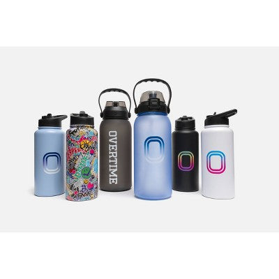 Overtime Elite 30oz Stainless Steel Pro HYDR8 Water Bottle - Thin Stripe Electric Gradient
