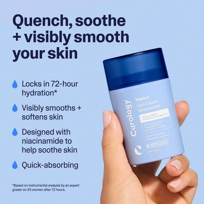 Curology Hydro+ Gel Cream Moisturizer - 1.7 fl oz: Fragrance-Free, Paraben & Sulfate-Free Daily Facial Cream