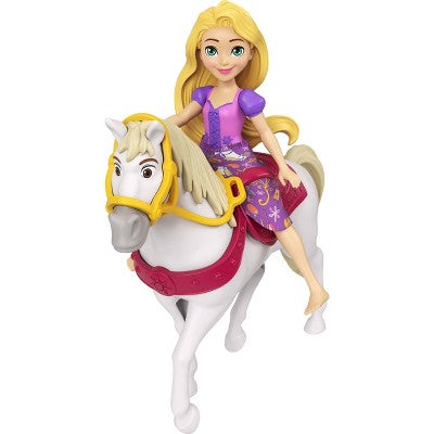 Disney Princess Rapunzel & Maximus Small Doll & Horse Set with Stable Playset