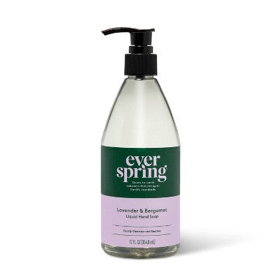 Liquid Hand Soap - Lavender & Bergamot - 12 fl oz - Everspring
