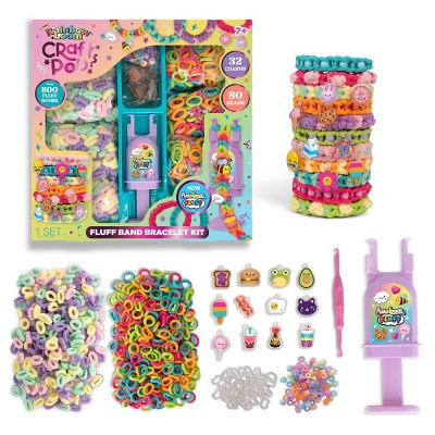 Rainbow Loom Craft Pop Fluff Band Bracelet Making Kit