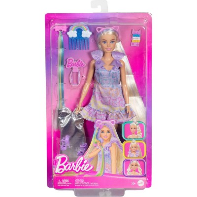 Barbie Fun and Fancy Doll & Accessories, Blonde 11" Fashion Doll with Extra Long Hair and 2 Looks