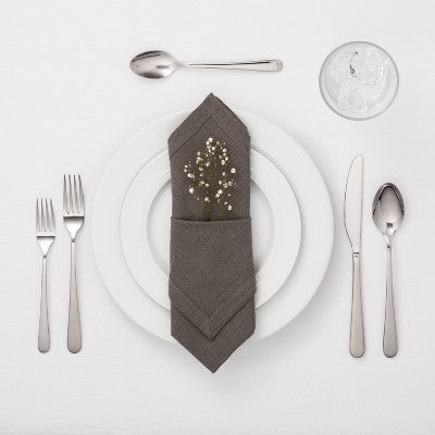 20pc Harrington Flatware Set Silver - Threshold