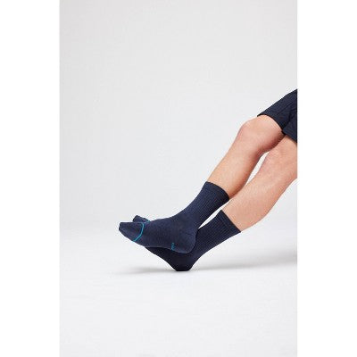 STANCE Men's Striped Duncans Crew Socks 2pk - Navy Blue/Gray/White 6-12