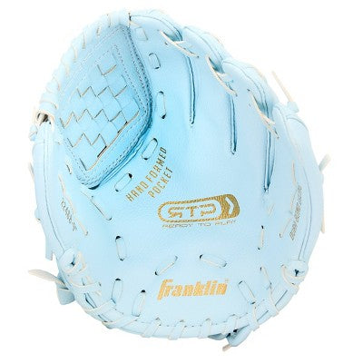 Franklin Sports 9" T Ball Glove with Ball Right Handed Thrower - Carolina Blue