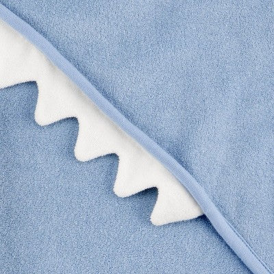 Carter's Just One You? Baby 2pk Shark Towel - Blue: Cotton Polyester Hooded Towels, Animal Theme, 29"x29"