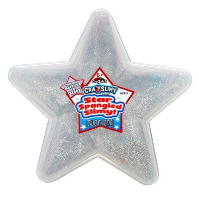 Cra-Z-Slimy Americana Star Spangled Slimy Container - Silver