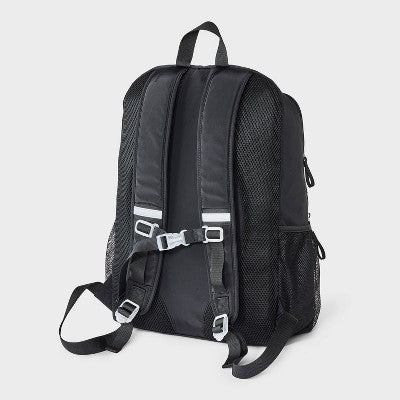 Girls' 18" Two Pocket Backpack - art class Black