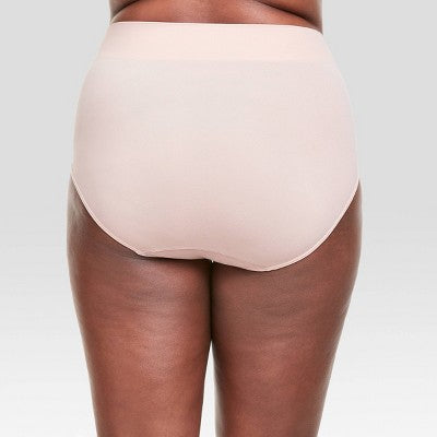 Hanes Premium Women's 3pk Smoothing Seamless Briefs Underwear - Basic Pack Beige/Light Brown/Black 7: Mid Rise Knit