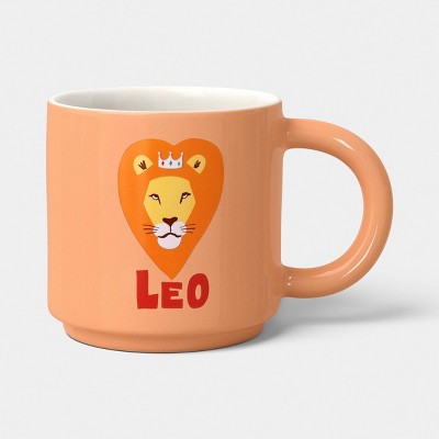 15 fl oz Zodiac Leo Mug Orange - Room Essentials