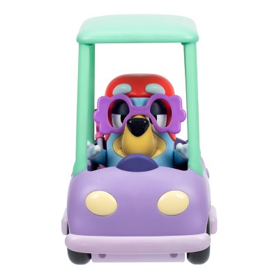 Bluey Chat Mates Figure & Vehicle - Granny Car & Janet: Plastic Interactive Toy with BBC License