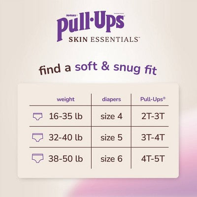 Pull-Ups Skin Essentials Girls' Disposable Training Pants - 3T-4T - 54ct