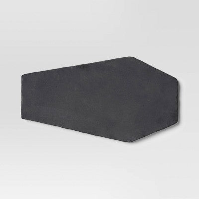 10"x18.07" Halloween Slate Coffin Serve Board Black - Threshold