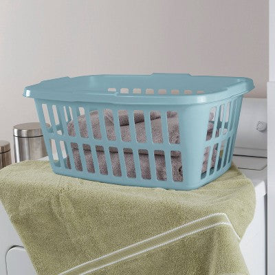 1.5 Bu Laundry Basket Pewter Aqua - Brightroom (LOCAL PICKUP ONLY)