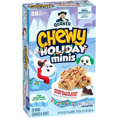 Quaker Chewy Snack Bars Christmas Minis - 13.8oz/28ct