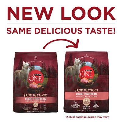 Purina ONE SmartBlend True Instinct High Protein Natural Real Beef & Salmon Flavor Dry Dog Food - 3.8lbs