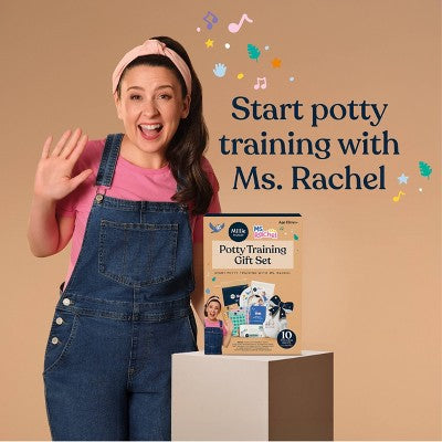 Millie Moon Ms. Rachel Potty Training Gift Set - Size 2T-3T: Disposable Training Pants, Wood Fluff Pulp, 22-33 lbs