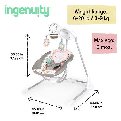 Ingenuity Soothing Baby Swing - Nally (LOCAL PICKUP ONLY)