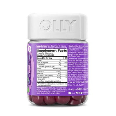 OLLY Restful Sleep Gummies - Blackberry - 50ct