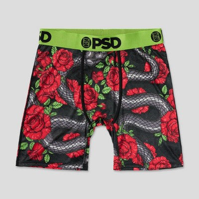 PSD Men's 2pk Venom Drip Boxer Briefs - Neon Snake/Black Pink Snake S