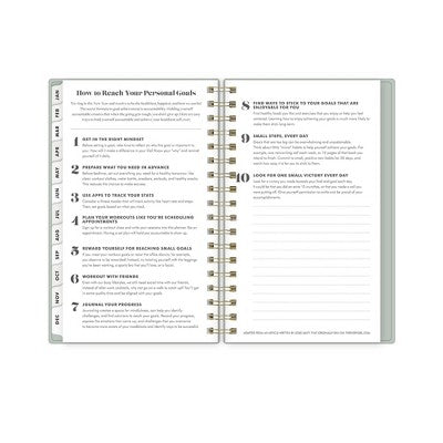 The Everygirl Planner 2025 Weekly/Monthly Planner 6.3"x4.33" Wirebound Solid Soft Sage: Adult Stationery, Calendar, Tabs