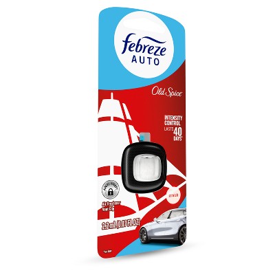 Febreze Car Auto Old Spice: Phthalate-Free Car Vent Clip Freshener, Adjustable Scent, Disposable, 40-Day Duration