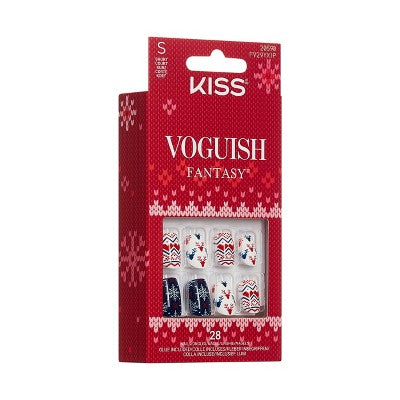 Kiss Nails Voguish Fantasy Fake Nails - Snow Much Fun - 33ct