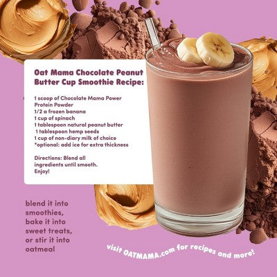 Oat Mama Power Protein Powder - Chocolate - Whey Protein Isolate - 3.6oz: 25g Protein Per Serving