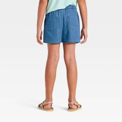 Girls' Pull-On Woven Shorts - Cat & Jack Medium Wash XXL
