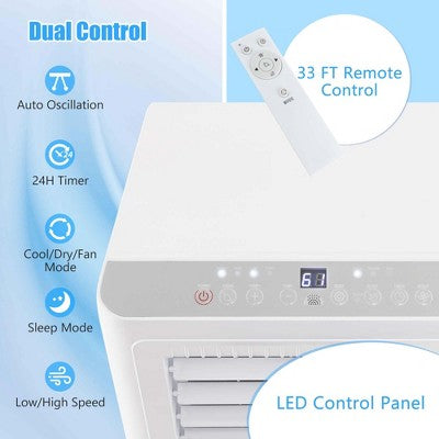 Costway 8000 BTU Portable Air Conditioner 3-in-1 Freestanding Air Cooler with Dehumidifier 5000 BTU(8000BTU ASHRAE) (LOCAL PICKUP ONLY)