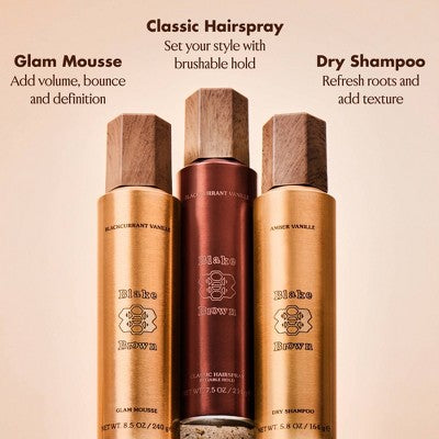 Blake Brown Classic Hairspray - Reliable Flexible Hold - Blackcurrant Vanille - Vanilla Floral Fragrance - 7.5fl oz: Paraben-Free, Vegan