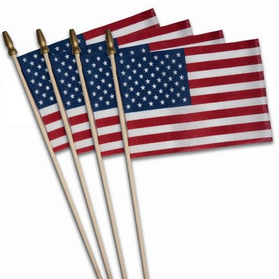 Betsy Flags 4"x6" US Stick Flags 4 Pack