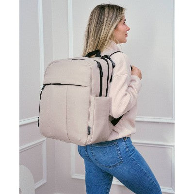 Baby Brezza Quilted Puffer Backpack Diaper Bag - Taupe