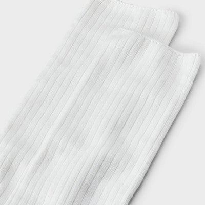 Women's Ribbed Supersoft Slouch Crew Boot Socks - Universal Thread Ivory 4-10