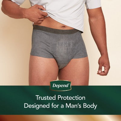 Depend Real Fit Incontinence Convenience Pack Underwear for Men - L/XL - Gray - 12ct