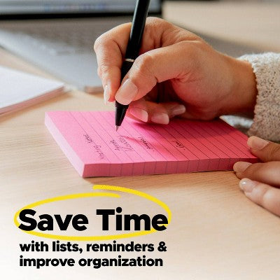 Post-it Super Sticky Notes, 3 in. x 3 in., Energy Boost Collection, 3 Pads/Pack