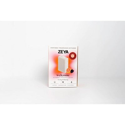 ZEYA Portable Fragrance Diffuser Starter Kit - White: Grapefruit, Blackberry, Vetiver Scents