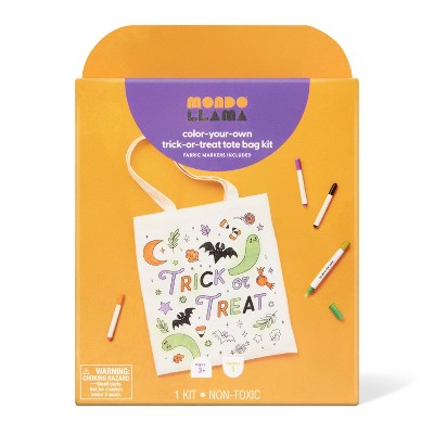 Halloween Craft Trick or Treat Bag Coloring Kit - Mondo Llama
