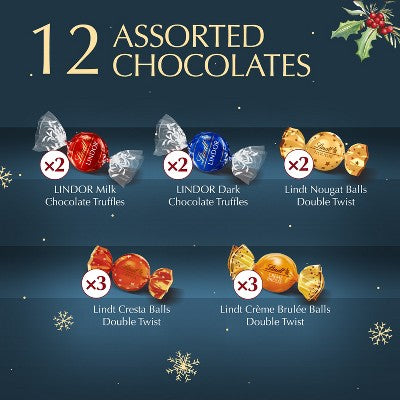 Lindt Calligraphy Christmas Candy Gift Box - 5oz