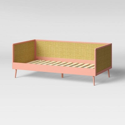 C2 Twin Rattan & Wood Kids' Daybed Rose Pink - Pillowfort (LOCAL PICKUP ONLY)