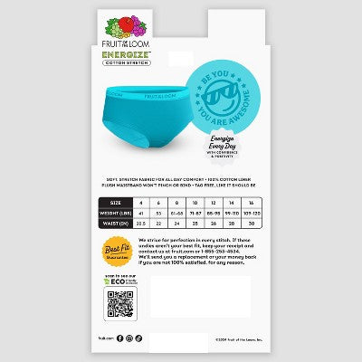 Fruit of the Loom Girls' 5pk Hipster Underwear - 16: Cotton Spandex Blend, Tagless, Mid Rise, Jersey Fabric