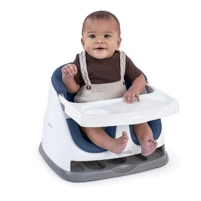Ingenuity Baby Base 2-in-1 Booster Feeding and Floor Seat with Self-Storing Tray - Night Sky