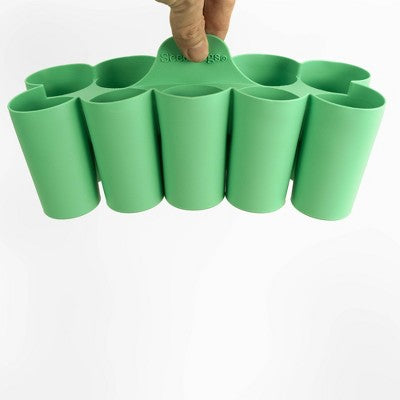 Sili-Seedlings 2pk 10 cell Seed Starter Silicone Outdoor Planter Jade Green