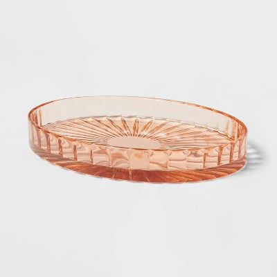 Colored Glass Bath Tray Pink - Threshold