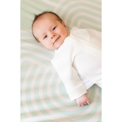 Butterfly 2-in-1 Swaddle and Transitional Sleep Sack - White