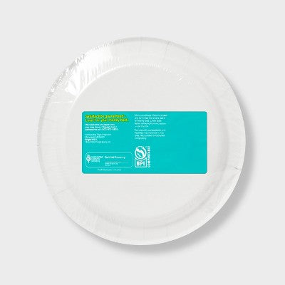 Modern Geometric Paper Plate 6.8" - 58ct - up&up