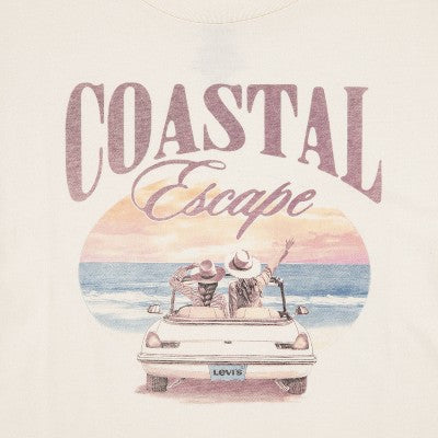 Levi's Girls 'Coastal Escape' Oversized T-Shirt - Off-White M