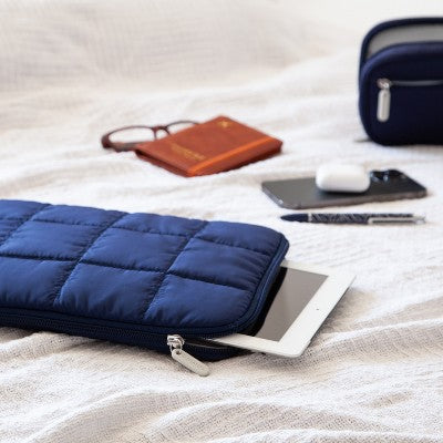 U Brands 11.5"x9" Nylon Puffer Tech Pouch Storm
