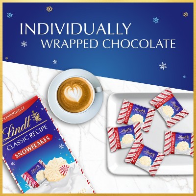 Lindt Christmas Candy Classic Recipe White Peppermint Snowflake Bag - 4.2oz